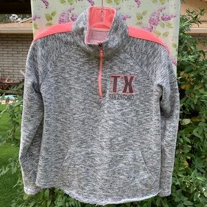 WOMENS SMALL RAGWEAR SINGLE CENTER POCKET 3/4 ZIP FRONT SWEATSHIRT
